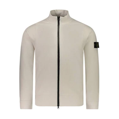 Stone Island Beige Logo Zip-Up Jacket 8115503A1-V0097