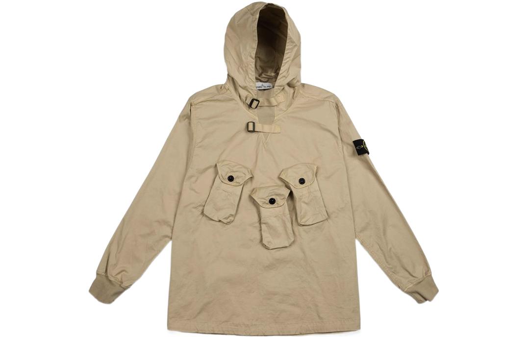 Stone Island Beige Multi-Pocket Hooded Jacket for Men 751510110-V0191