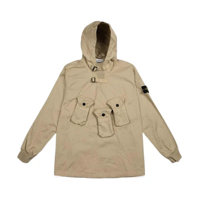 Stone Island Beige Multi-Pocket Hooded Jacket for Men 751510110-V0191