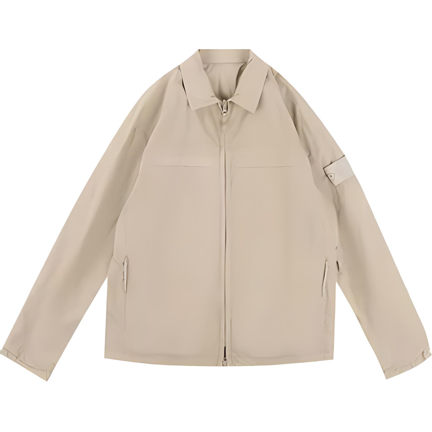 Stone Island Beige Zip-Up Collar Long Sleeve Jacket 7415119F4-V0090