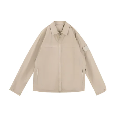 Stone Island Beige Zip-Up Collar Long Sleeve Jacket 7415119F4-V0090