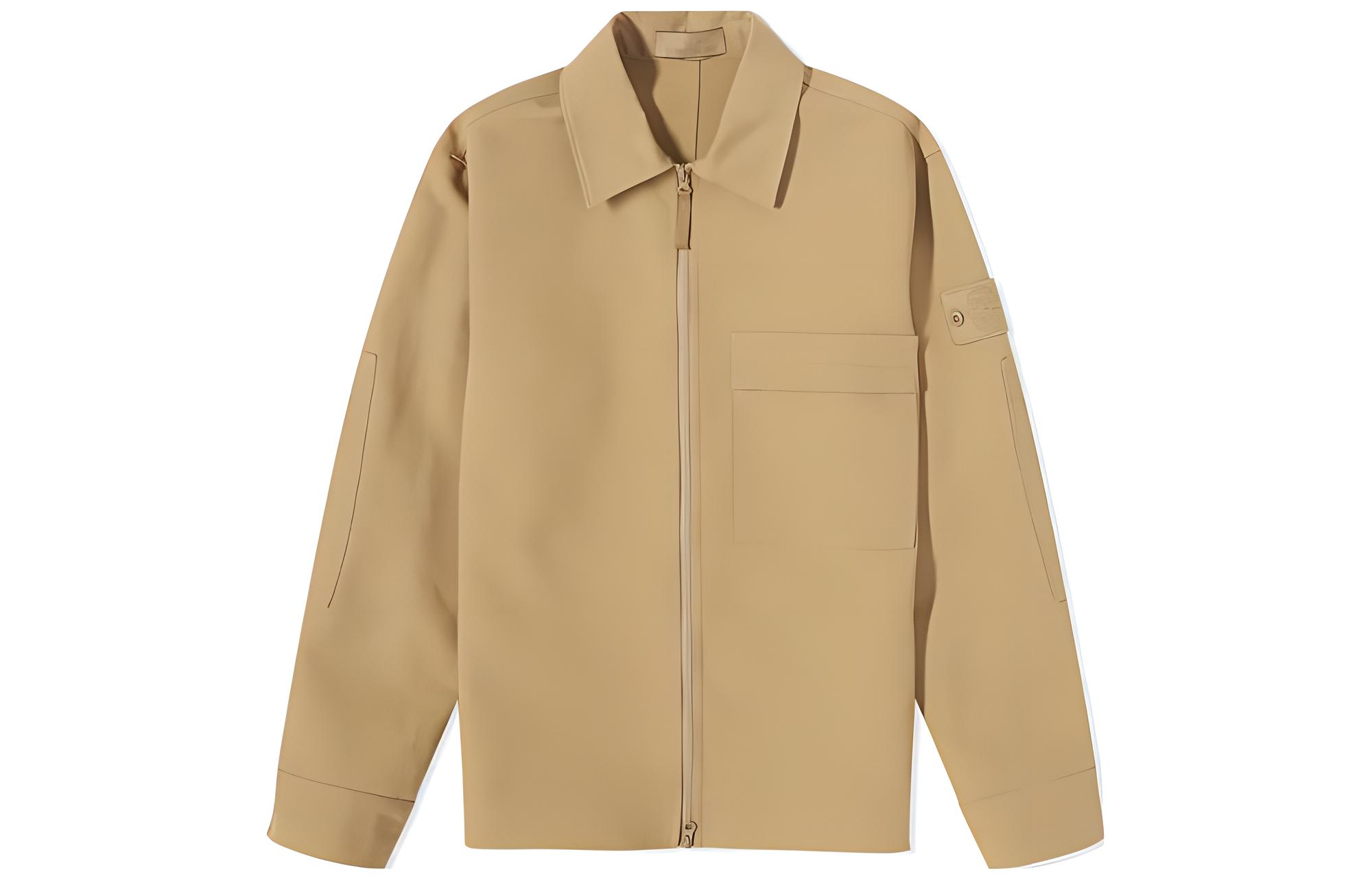 Stone Island Beige Zip-Up Collared Jacket Men’s Long Sleeve 7915115F2-V0098