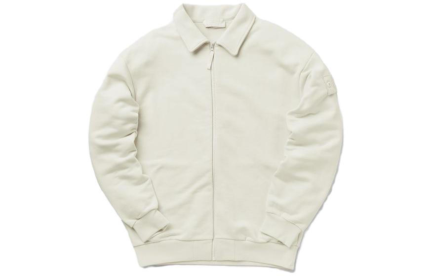 Stone Island Beige Zip-Up Polo Collar Long-Sleeve Sweatshirt 7715624F3-V0099