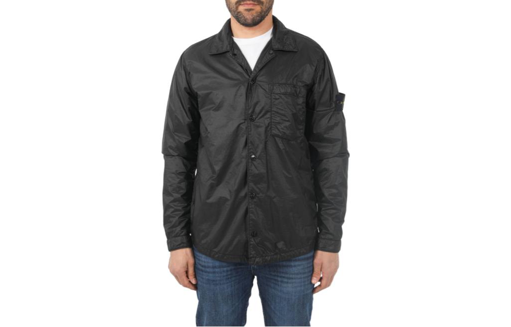 Stone Island Black Casual Jacket with Chest Pocket and Side Patch for Men. 781511025-V0029 圖 2