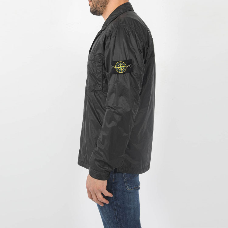 Stone Island Black Casual Jacket with Chest Pocket and Side Patch for Men. 781511025-V0029 圖 5