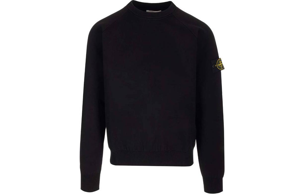 Stone Island Black Crewneck Pullover Long-Sleeve Sweatshirt 7915527A6-V0029