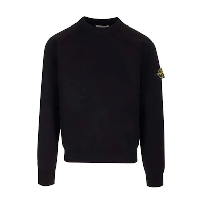 Stone Island Black Crewneck Pullover Long-Sleeve Sweatshirt 7915527A6-V0029