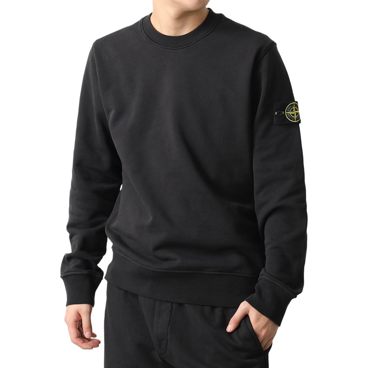 Stone Island Black Crewneck Slim Fit Long Sleeve Sweatshirt 350224169-A0029