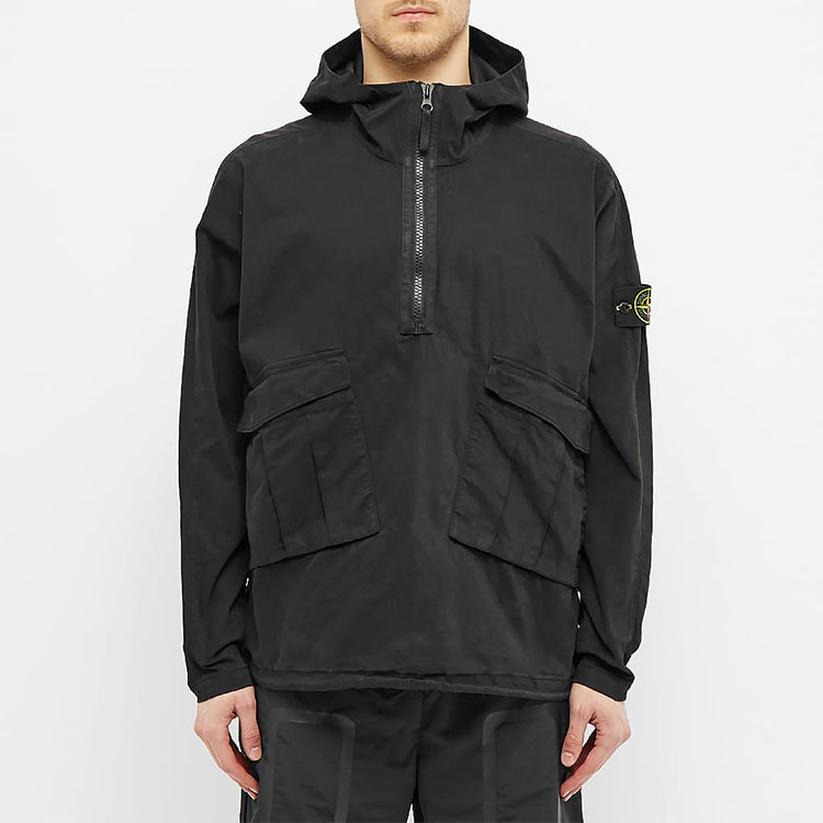 Stone Island Black Drawstring Zip-Up Hoodie Jacket  Black 731561150-V0029 圖 4