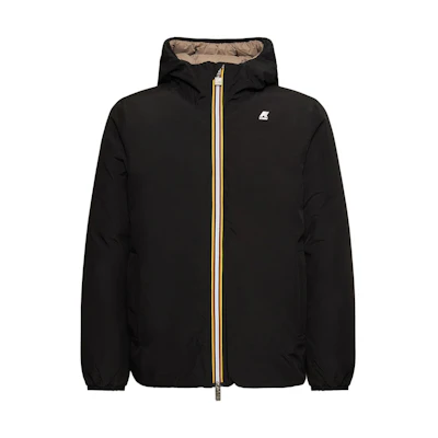 Stone Island Black Dual-Sided Logo Zip-Up Hooded Jacket for Men 7915405G2-V0029