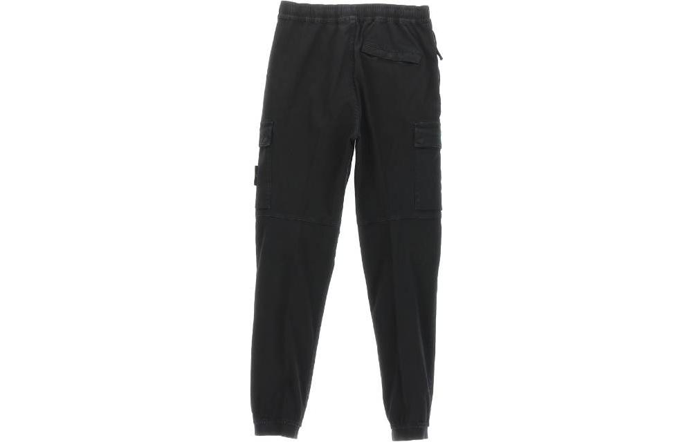 STONE ISLAND Black Jogger Sweatpants with Logo Patch for Men 7915313L1-A0129