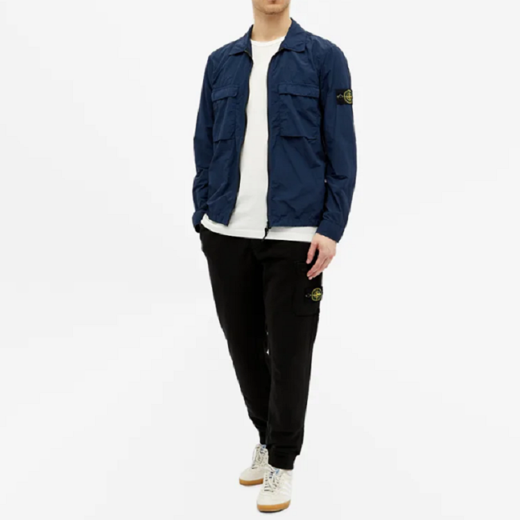 Purchase Stone Island Seluar Kasual Patch Logo Hitam Koleksi Musim Luruh 721564551-V0029