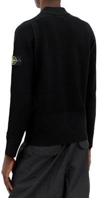STONE ISLAND 黑色標誌補丁男士長袖針織毛衣 8115558A4-V0029 Lookbook STONE ISLAND 黑色標誌補丁男士長袖針織毛衣 8115558A4-V0029