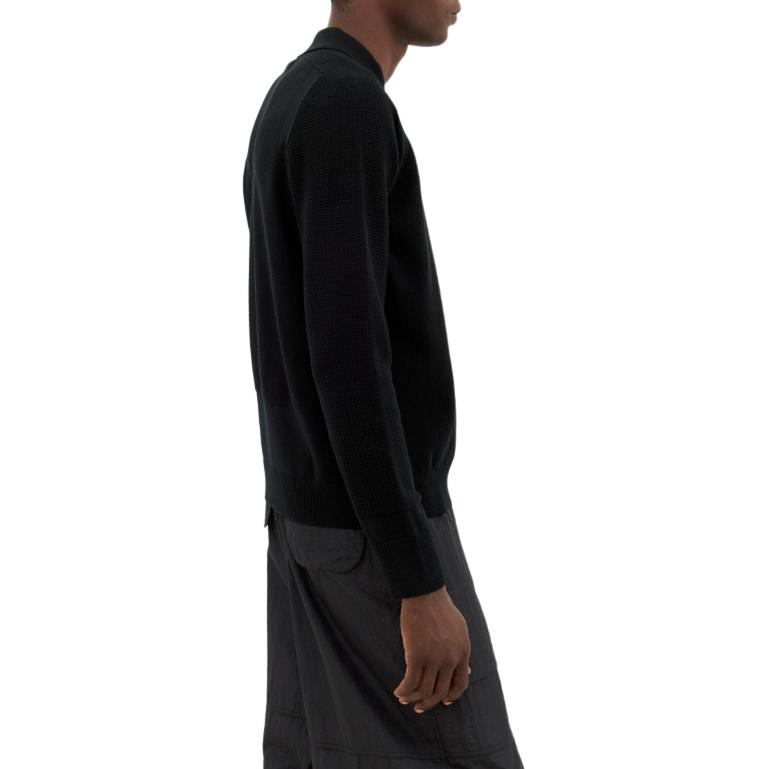 Purchase STONE ISLAND 黑色標誌補丁男士長袖針織毛衣 8115558A4-V0029