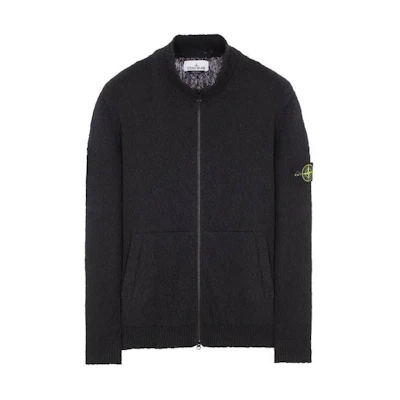 Stone Island Black Long-Sleeve Jacket with Arm Badge 8015561B1-V0029