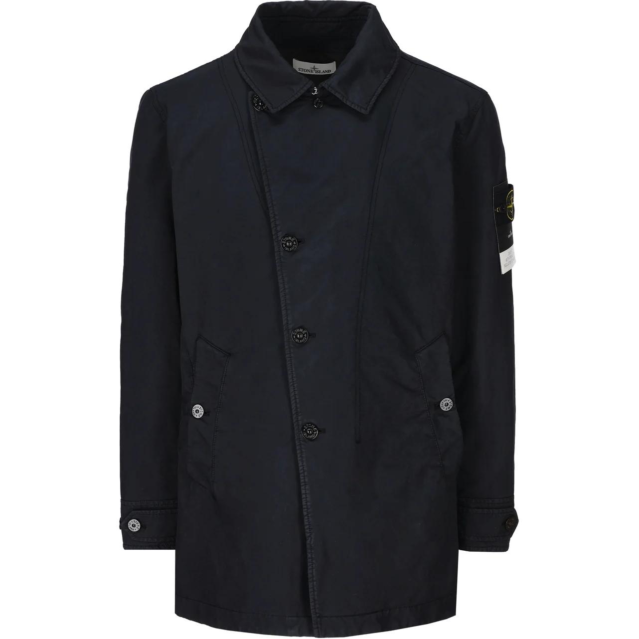 Stone Island Black Long-Sleeve Single-Breasted Jacket 791542149-A0020