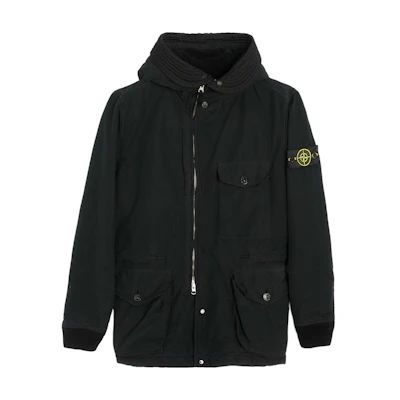 Stone Island Black Multi-Pocket Hooded Jacket 751541131-V0020
