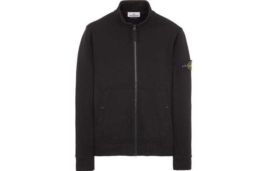 Stone Island Black Patch Logo High-Neck Zip-Up Jacket 791562820-C0029
