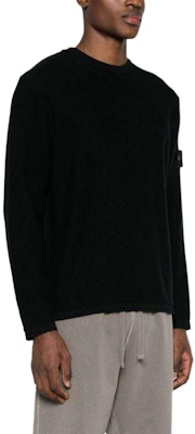 Stone Island 黑色純色Logo長袖圓領毛衣 8015539FA-V0029 Purchase Stone Island 黑色純色Logo長袖圓領毛衣 8015539FA-V0029