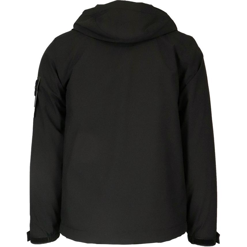 STONE ISLAND Black Solid Color Hoodie Zip-Up Jacket for Men 731541627-V0029 圖 3