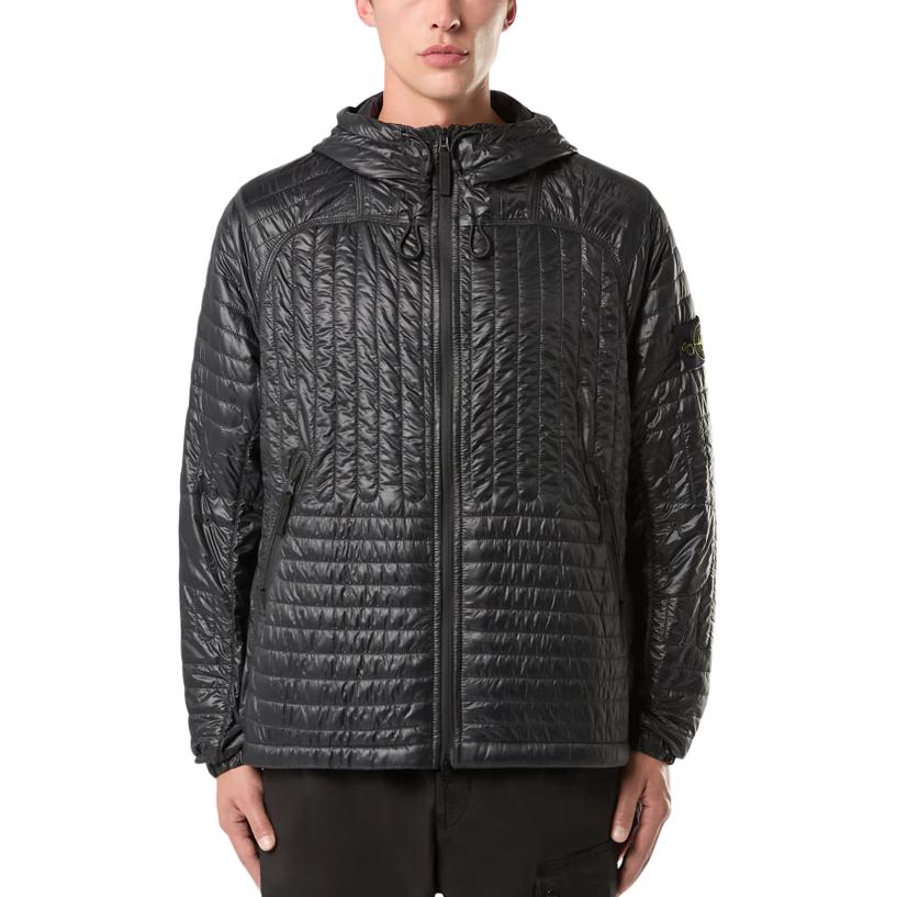 Stone Island Black Solid Color Zipper Hoodie Jacket 811543232-V0029 圖 6