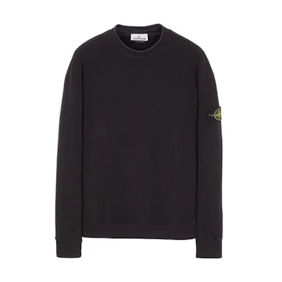Stone Island Black Solid Crewneck Pullover Sweatshirt Long Sleeve 791561352-V0011
