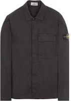 Stone Island Black Solid Patch Long-Sleeve Button-Up Jacket for Men 801510710-V0029 Stone Island Black Solid Patch Long-Sleeve Button-Up Jacket for Men 801510710-V0029