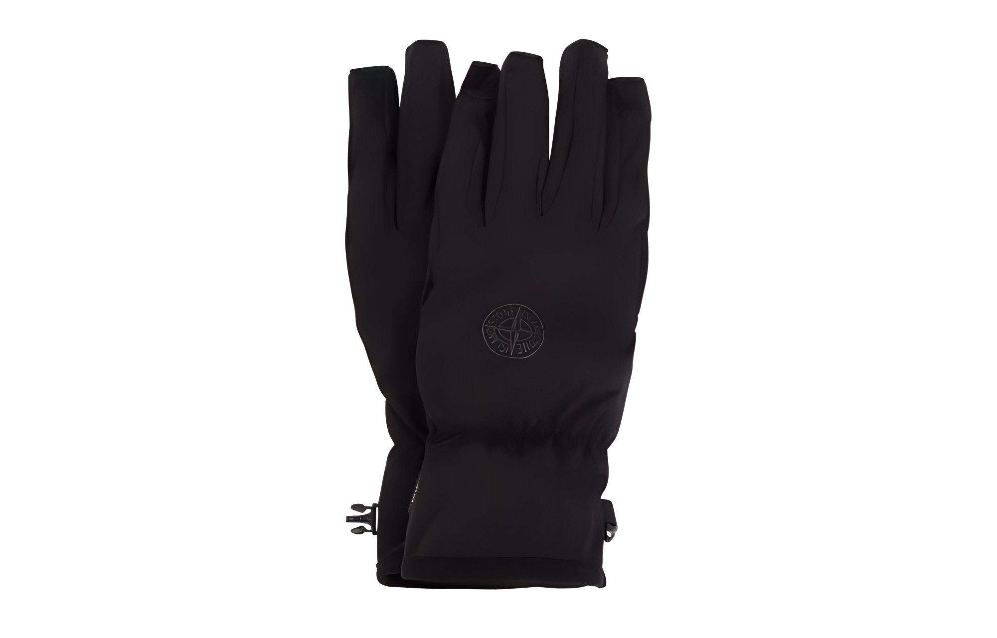 STONE ISLAND Black Solid Polyester Insulated Gloves for Men 791592429V0029