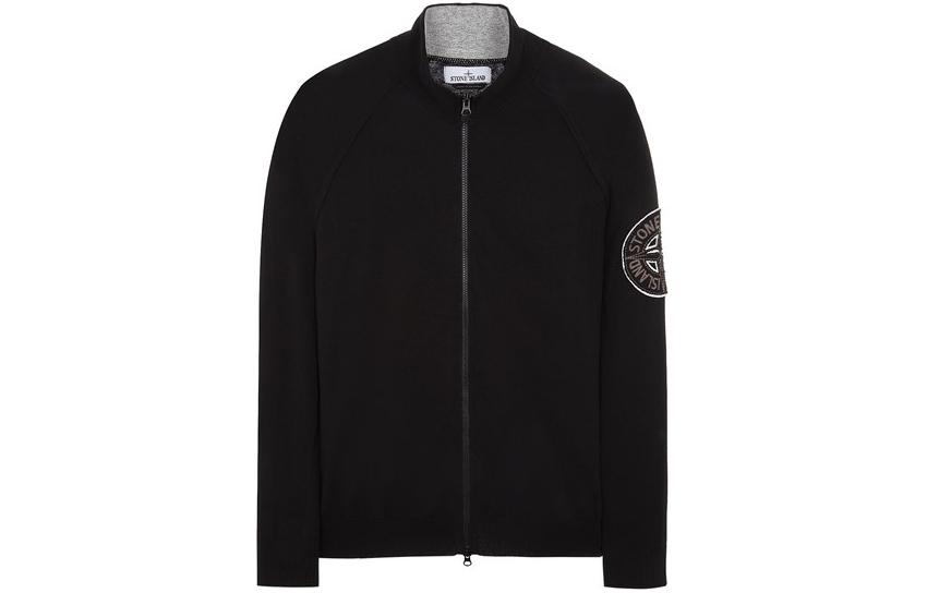 Stone Island Black Zip-Up Stand Collar Jacket for Men 7815511B7-V0029