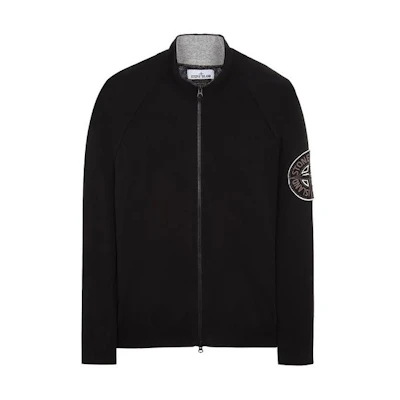 Stone Island Black Zip-Up Stand Collar Jacket for Men 7815511B7-V0029