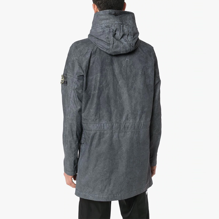 Stone Island Bleached Effect Drawstring Hooded Parka Jacket Men’s Dark Grey. 721570124-V0029 圖 4