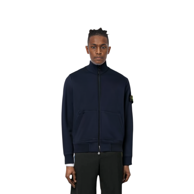 Stone Island Blue Logo Zip-Up Long-Sleeve Jacket 801564351-A0020 圖 5