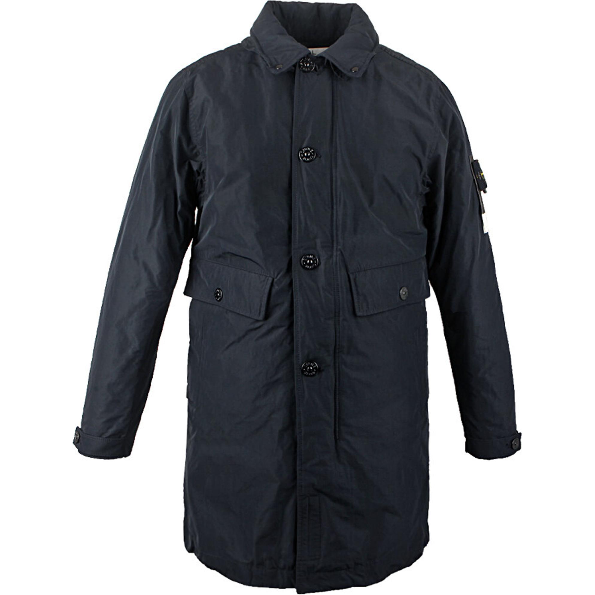 Stone Island Blue Long-Sleeve Jacket with Turn-Down Collar 711570526-V0020