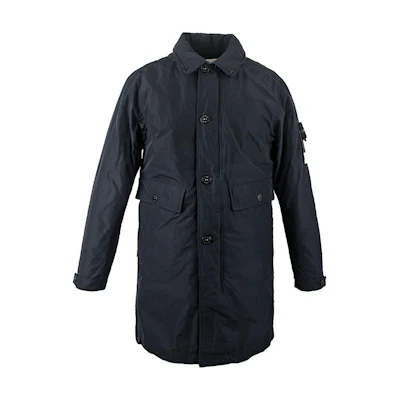 Stone Island Blue Long-Sleeve Jacket with Turn-Down Collar 711570526-V0020