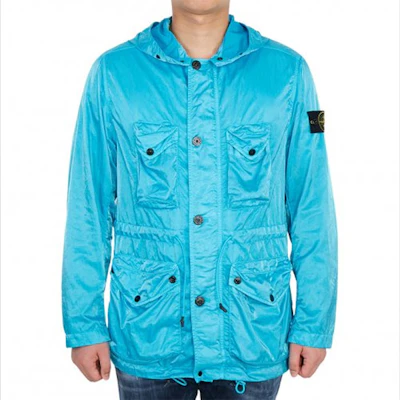 STONE ISLAND 藍色金屬感多口袋連帽外套 男款 741544430-V0042 Purchase STONE ISLAND 藍色金屬感多口袋連帽外套 男款 741544430-V0042