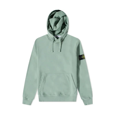 Stone Island Blue Pullover Hoodie with Kangaroo Pocket Cotton Fleece 771564120-V0055