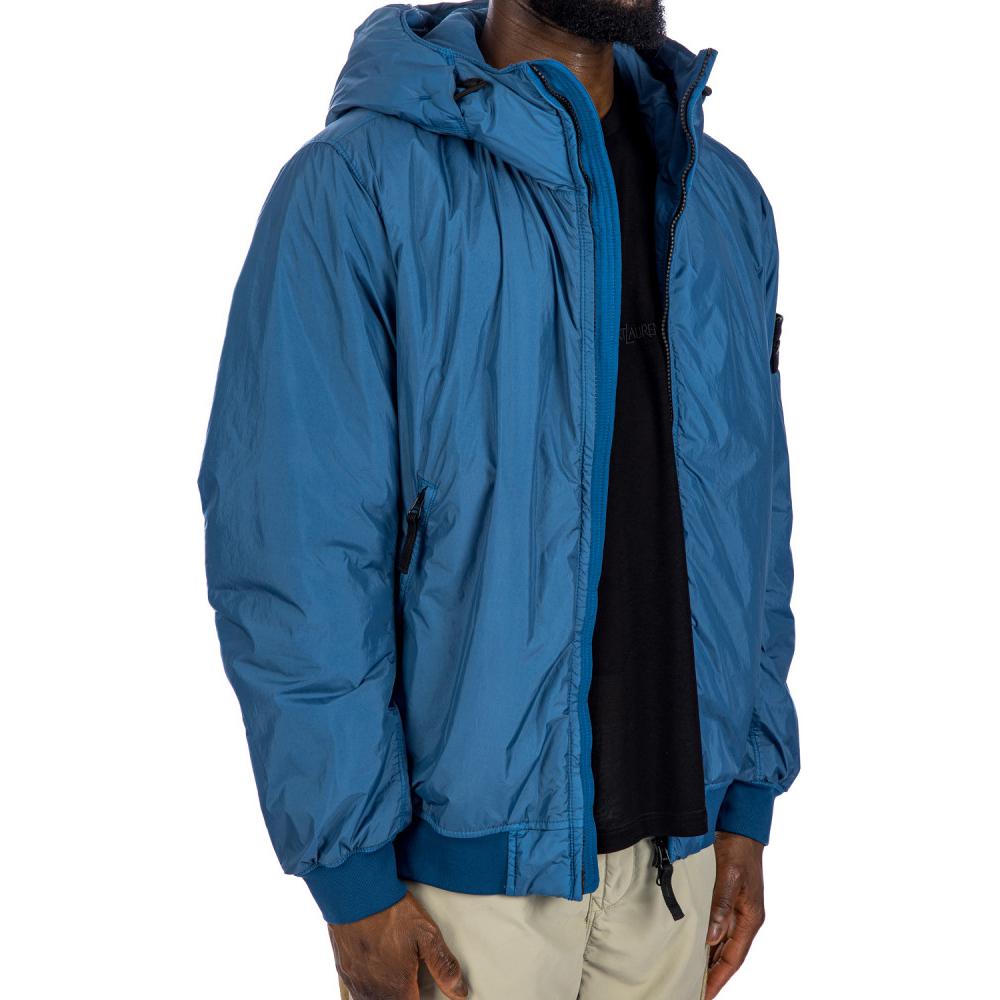 Stone Island Blue Solid Color Zip-Up Hoodie Jacket 811540823-V0024 圖 5