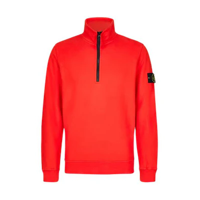 Stone Island Bright Orange Pullover Sweatshirt Long Sleeve Crewneck 791562720-V0037