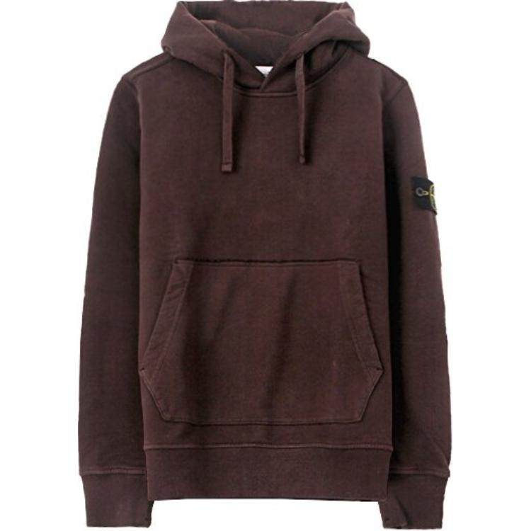 Stone Island Brown Pullover Hoodie Casual Long Sleeve 711562820-V0070