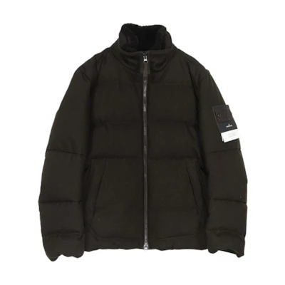 Stone Island Brown Zip-Up Jacket Long-Sleeve Stand Collar 7515440F1-V0070
