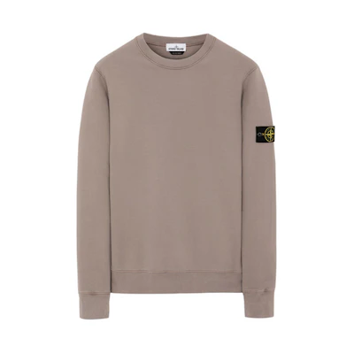 Stone Island Brushed Cotton Crewneck Sweatshirt Men’s - Earth Tone Brown 731563020-v0068