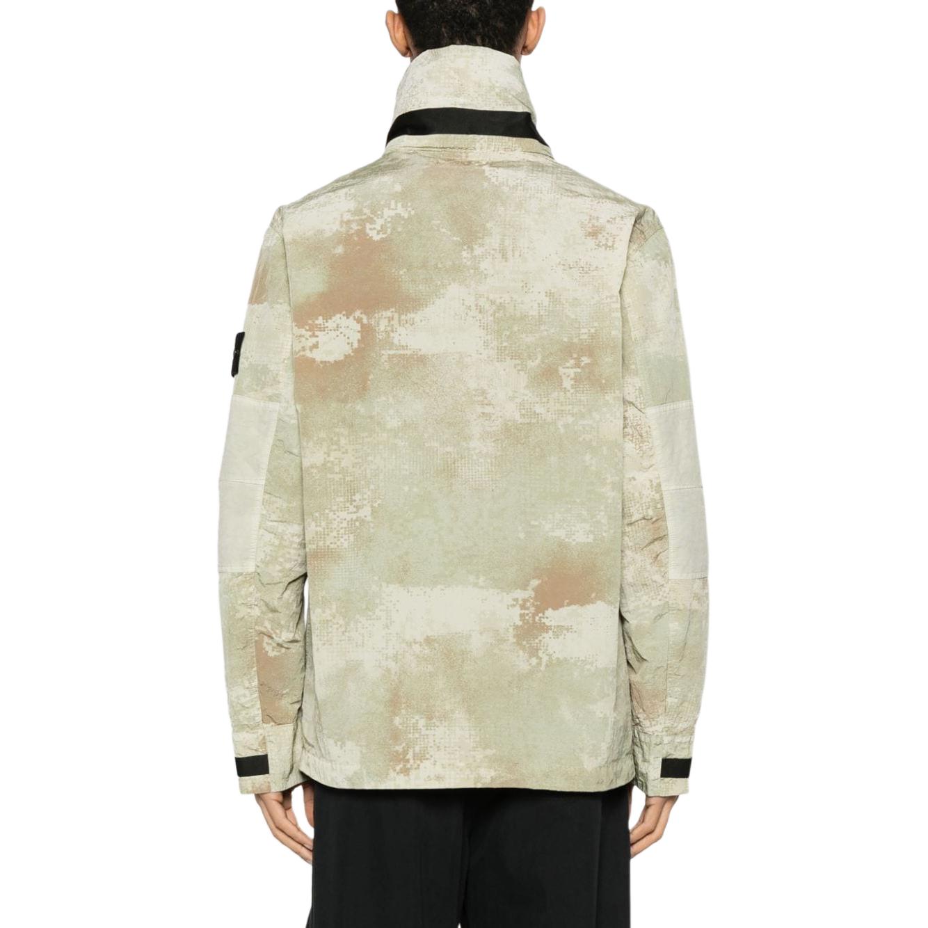 Stone Island Camouflage Full-Print Zip-Up Jacket Sage Green  Outerwear 8015438E1-V0091 圖 4