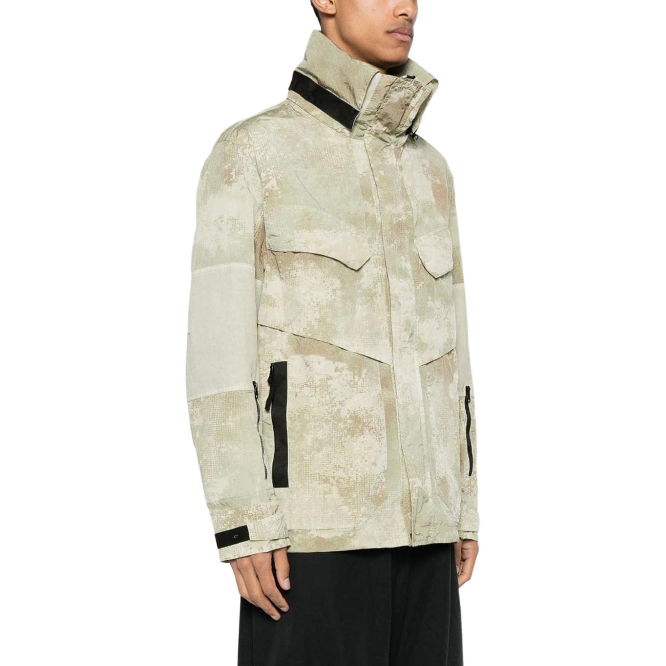 Stone Island Camouflage Full-Print Zip-Up Jacket Sage Green  Outerwear 8015438E1-V0091 圖 5