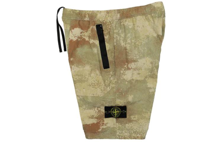 STONE ISLAND Camouflage Printed Loose-Fit Casual Shorts Green 8015L20E1-V0091 圖 4