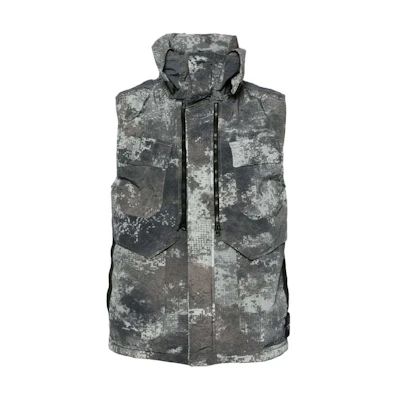 Stone Island Camouflage Stand Collar Sleeveless Vest Men’s Grey 8015G06E1-V0060