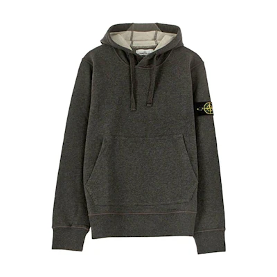 Stone Island Carbon Grey Pullover Hoodie with Solid Color Design 721564151-V0M67