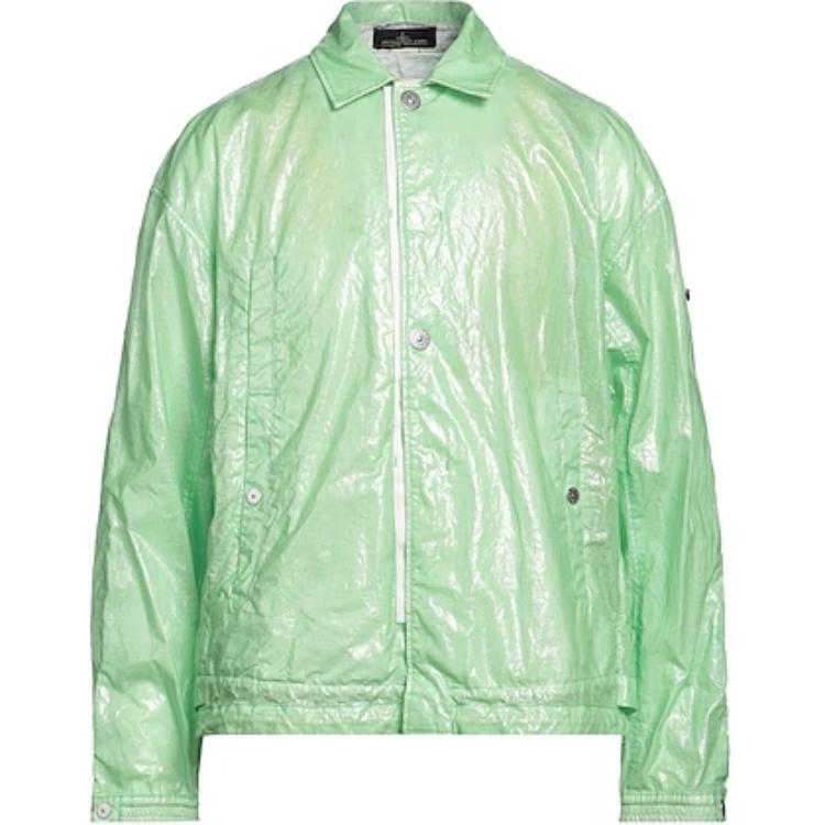 Stone Island Casual Unisex Light Green Long-Sleeve Jacket 761940211-V0051