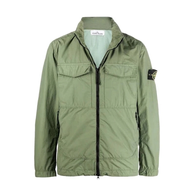 Stone Island Casual Zip-Up Jacket with Pocket and Badge Design 761540532-V0058