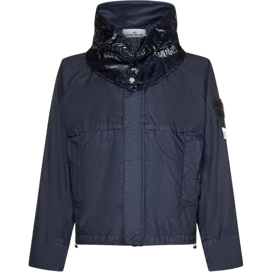 Stone Island Casual Zip Hoodie Jacket Navy Blue 781540623-V0020