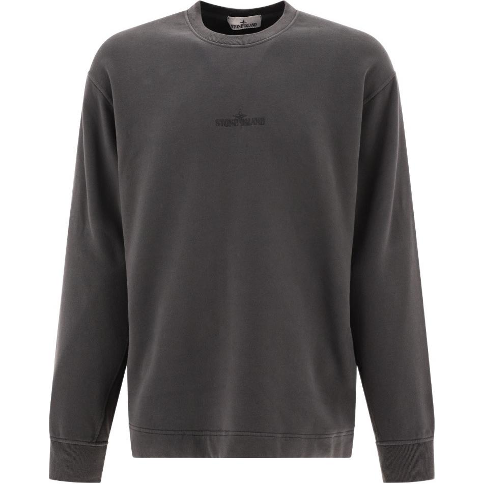 Stone Island Charcoal Crewneck Pullover Sweatshirt 791565477-V0062